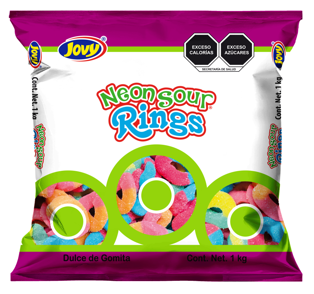 NEON SOUR RINGS con 1kg.