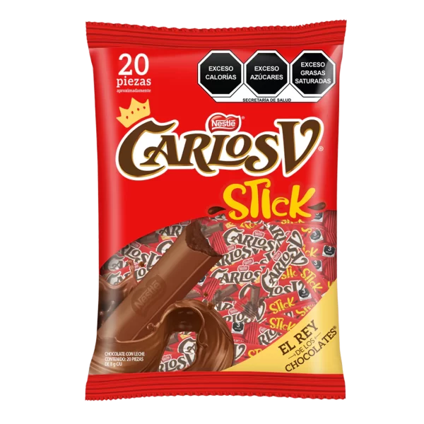 Carlos V Barra Stick Chocolate Nestlé 20 Piezas