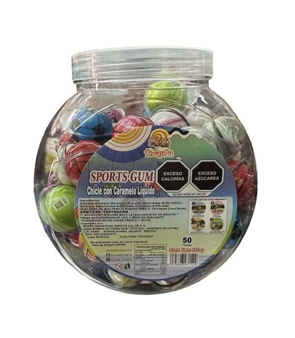Chicle Sports Gum Tinajita- 50 piezas