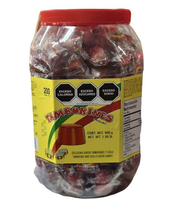 Tamborines Enchilados. Bote Con 200 Piezas Tamborcitos