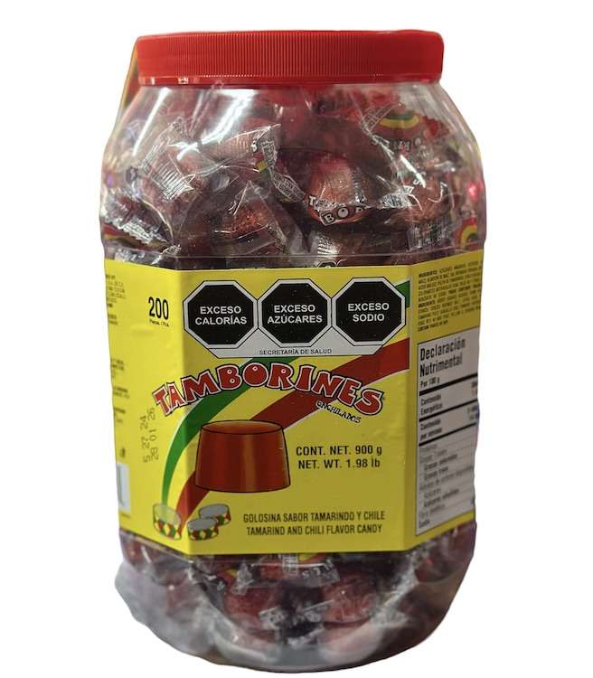 Tamborines Enchilados. Bote Con 200 Piezas Tamborcitos